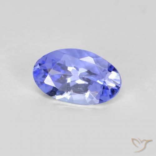 0.39 ct Blue Tanzanite Stone, Natural Tanzanite in Oval Facet Shape for Sale