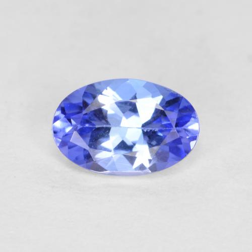 tiefviolett-blau Tansanit Edelstein - 0.6ct Oval facettiert (ID: 558353)