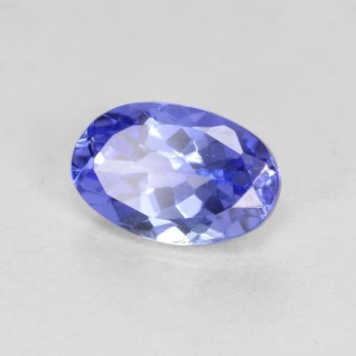 0.54 ct Blue Tanzanite Stone, Natural Tanzanite in Oval Facet Shape for Sale