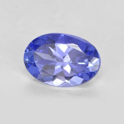 0.58 ct Blue Tanzanite Stone, Natural Tanzanite in Oval Facet Shape for Sale