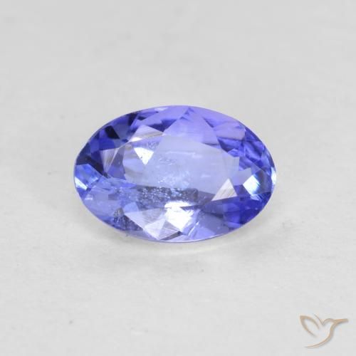 Intense Violet Blue Танзанит Камень - 0.4ct Фасетный Овал (ID: 558361)