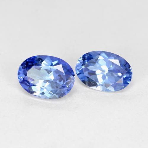 1.12 ctw Blue Tanzanite Stones, Natural Tanzanite in Oval Facet Shape for Sale