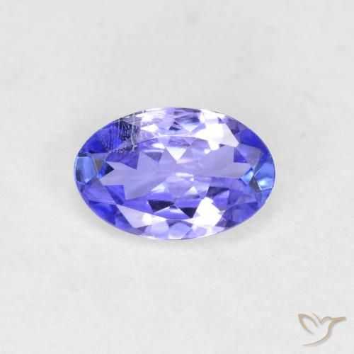 Intense Violet Blue Tanzanite Gem - 0.4ct Oval Facet (ID: 558522)