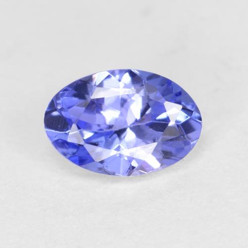0.49 ct Blue Tanzanite Gemstone, Tanzanite Gem in Oval Facet Shape for Sale.