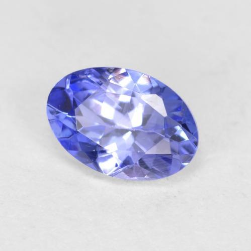 0.49 ct Blue Tanzanite Stone, Natural Tanzanite in Oval Facet Shape for Sale