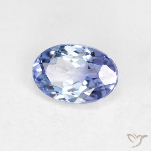 0.55 ct Blue Tanzanite Stone, Natural Tanzanite in Oval Facet Shape for Sale