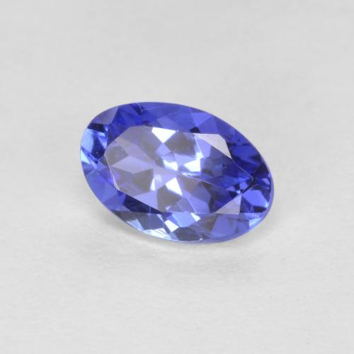 0.42 ct Blue Tanzanite Stone, Natural Tanzanite in Oval Facet Shape for Sale
