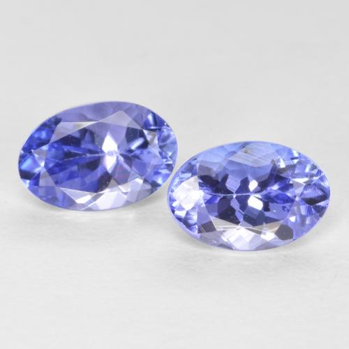 Intense Violet Blue Tanzanite Gem - 0.5ct Oval Facet (ID: 558647)
