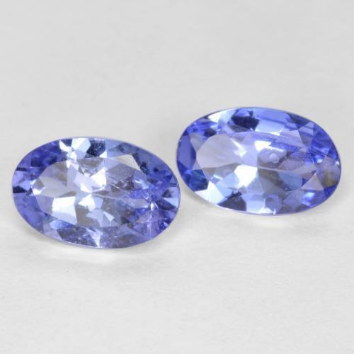 0.90 ctw Blue Tanzanite Stones, Natural Tanzanite in Oval Facet Shape for Sale