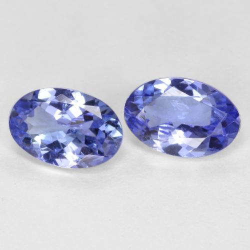 0.98 ctw Blue Tanzanite Stones, Natural Tanzanite in Oval Facet Shape for Sale