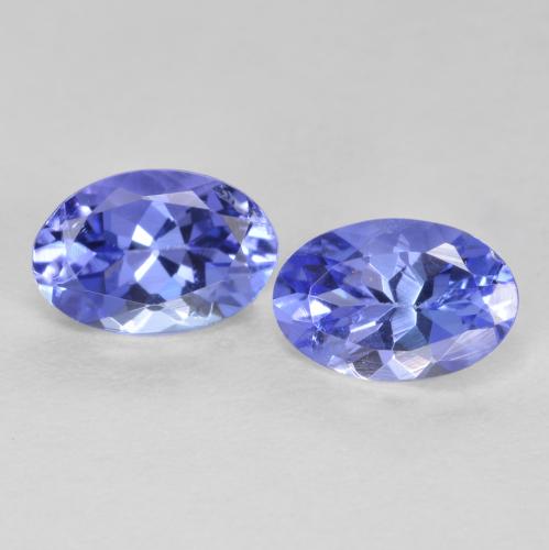 Intense Violet Blue Tanzanite Gem - 0.5ct Oval Facet (ID: 558651)