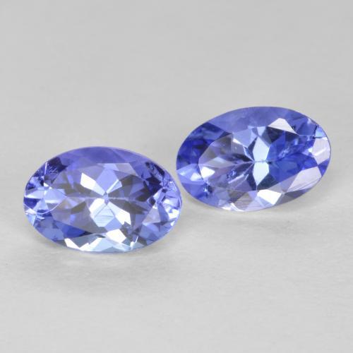 0.92 ctw Blue Tanzanite Stones, Natural Tanzanite in Oval Facet Shape for Sale