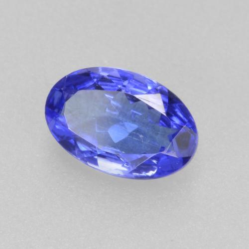 0.41 ct Blue Tanzanite Stone, Natural Tanzanite in Oval Facet Shape for Sale