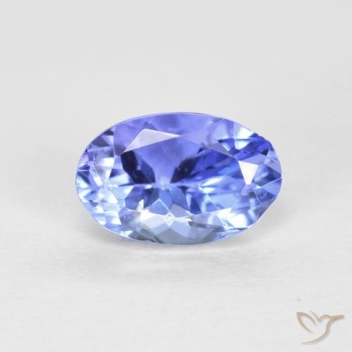 Blau Tansanit Edelstein - 0.5ct Oval facettiert (ID: 558659)