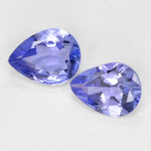 Intense Violet Blue Tansanit Edelstein - 0.3ct Birnen Schliff (ID: 561447)