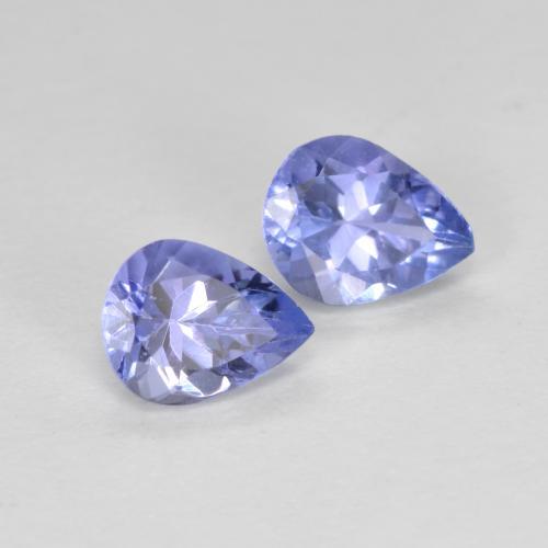 0.72 ctw Blue Tanzanite Stones, Natural Tanzanite in Pear Facet Shape for Sale