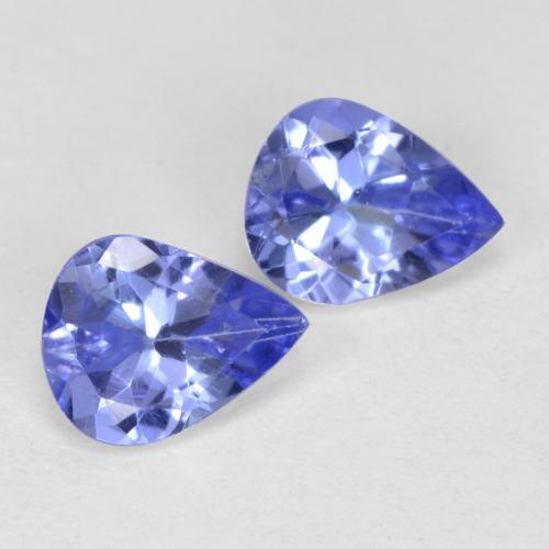 0.66 ctw Blue Tanzanite Stones, Natural Tanzanite in Pear Facet Shape for Sale