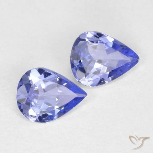 0.48 ctw Blue Tanzanite Stones, Natural Tanzanite in Pear Facet Shape for Sale
