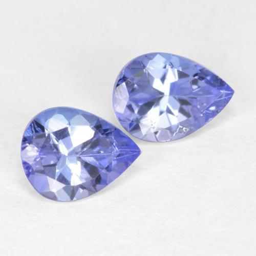 0.60 ctw Blue Tanzanite Stones, Natural Tanzanite in Pear Facet Shape for Sale