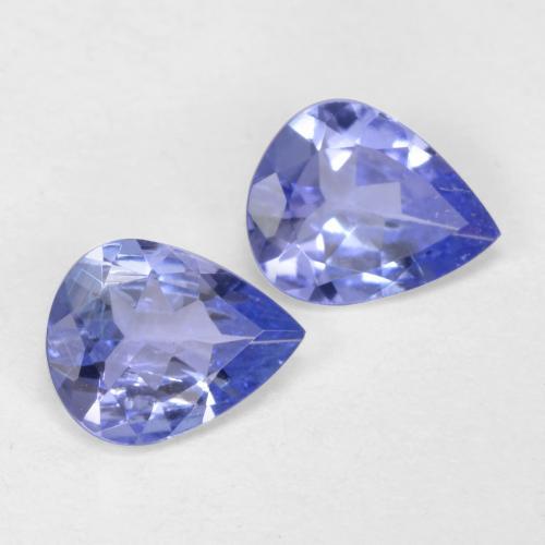 0.55 ctw Blue Tanzanite Stones, Natural Tanzanite in Pear Facet Shape for Sale