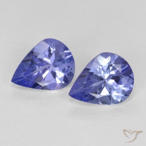 0.59 ct Blue Tanzanite, 5.1 x 4 mm Pear Cut From Tanzania, Photo A