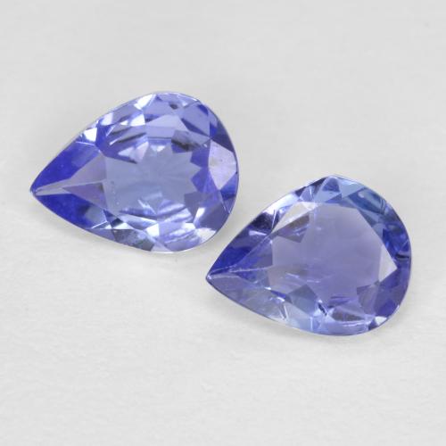 0.49 ctw Blue Tanzanite Stones, Natural Tanzanite in Pear Facet Shape for Sale