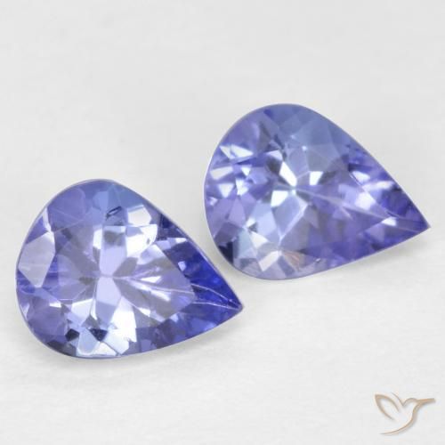 0.6 ct Blue Tanzanite, 5.1 x 3.9 mm Pear Cut From Tanzania, Photo A