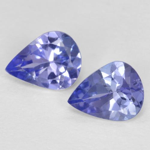 Medium Navy Blue Tanzanite Gem - 0.3ct Pear Facet (ID: 567512)