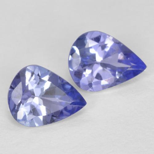 0.57 ctw Blue Tanzanite Stones, Natural Tanzanite in Pear Facet Shape for Sale