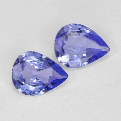 0.59 ctw Blue Tanzanite Stones, Natural Tanzanite in Pear Facet Shape for Sale