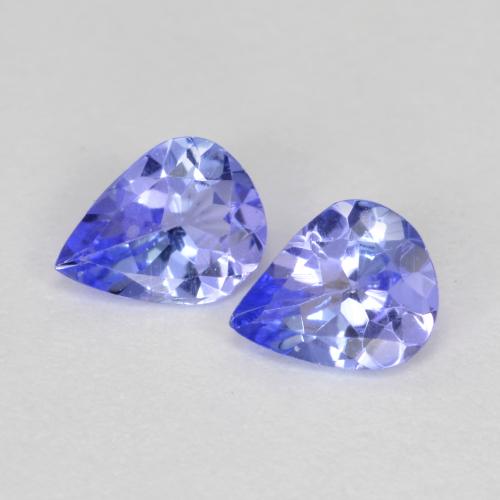 Violet Blue Tanzanite Gem - 0.3ct Pear Facet (ID: 567519)