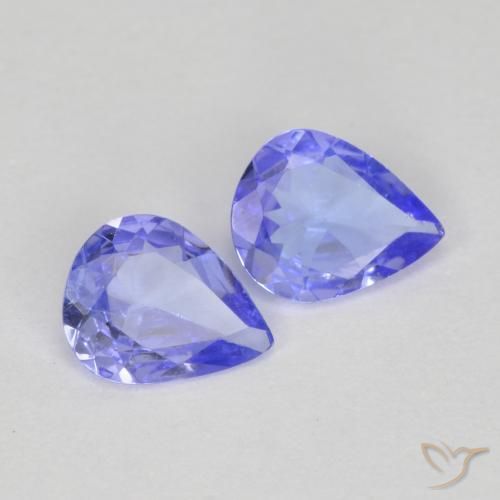 0.50 ctw Blue Tanzanite Stones, Natural Tanzanite in Pear Facet Shape for Sale