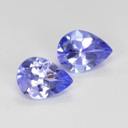 0.61 ctw Blue Tanzanite Stones, Natural Tanzanite in Pear Facet Shape for Sale