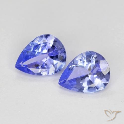 0.60ctw Natural Medium Blue Tanzanite, Pear Shape, VS