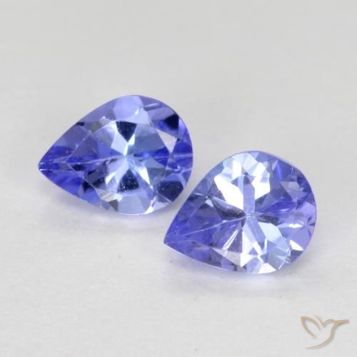 0.67 ct Blue Tanzanite, 5 x 3.9 mm Pear Cut From Tanzania, Photo A
