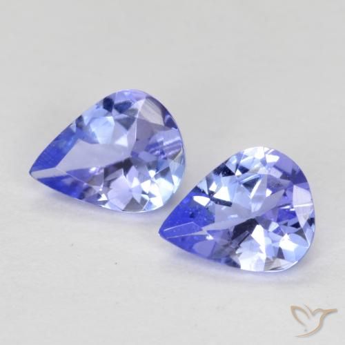 Violet Blue Tanzanite Gem - 0.3ct Pear Facet (ID: 567527)