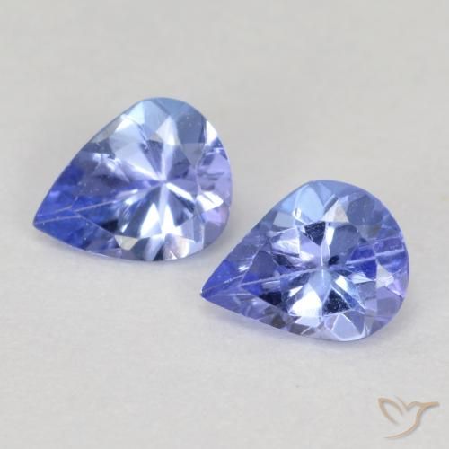 0.57 ct Blue Tanzanite, 5 x 3.9 mm Pear Cut From Tanzania, Photo A