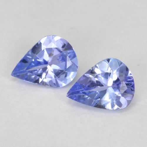 Intense Violet Blue Tansanit Edelstein - 0.3ct Birnen Schliff (ID: 570011)