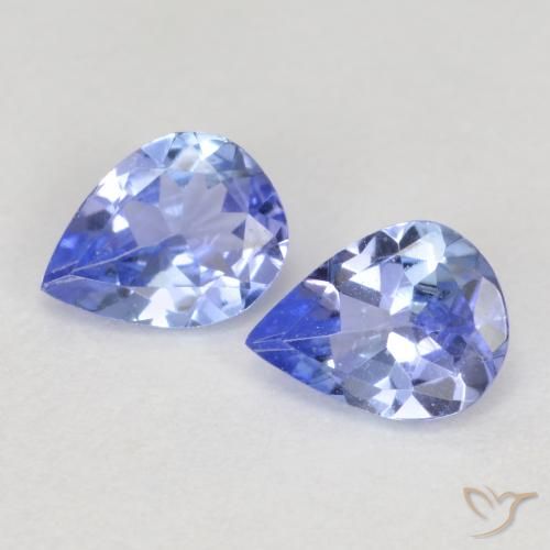 0.6 ct Blue Tanzanite, 5.2 x 3.9 mm Pear Cut From Tanzania, Photo A