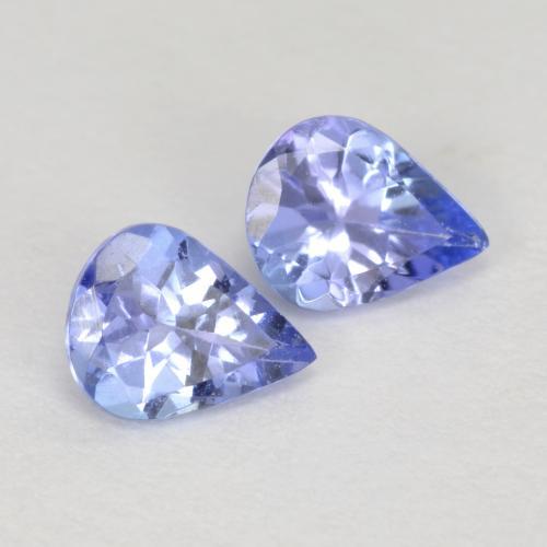 0.55 ctw Blue Tanzanite Stones, Natural Tanzanite in Pear Facet Shape for Sale
