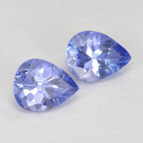 0.73 ctw Blue Tanzanite Stones, Natural Tanzanite in Pear Facet Shape for Sale