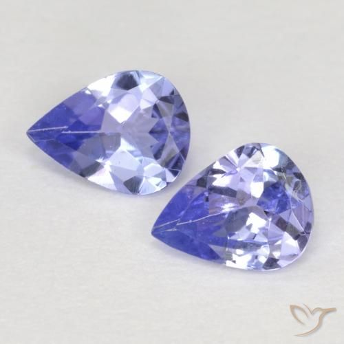 0.56 ct Blue Tanzanite, 5.2 x 4.1 mm Pear Cut From Tanzania, Photo A