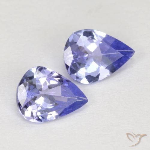 0.56 ctw Blue Tanzanite Stones, Natural Tanzanite in Pear Facet Shape for Sale