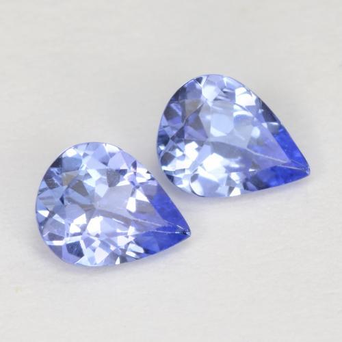 0.56 ctw Blue Tanzanite Stones, Natural Tanzanite in Pear Facet Shape for Sale