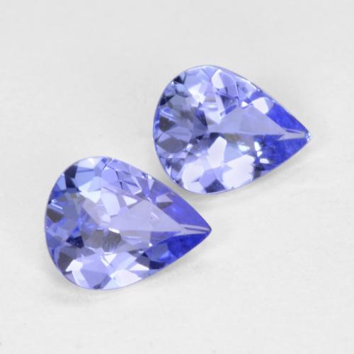 0.54 ctw Blue Tanzanite Stones, Natural Tanzanite in Pear Facet Shape for Sale