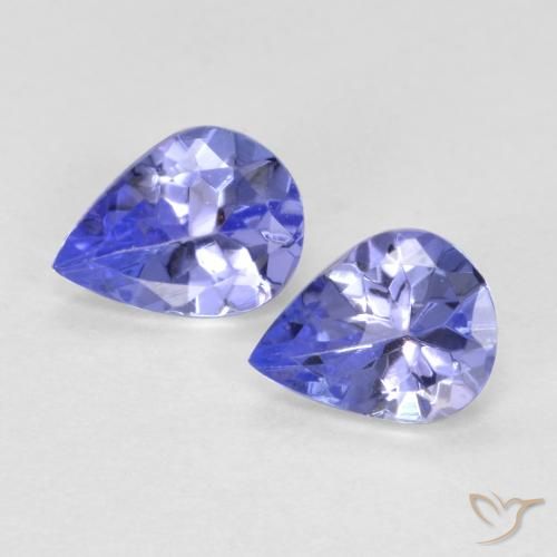 0.54ctw Natural Intense Violet Blue Tanzanite, Pear Shape, VVS-VS