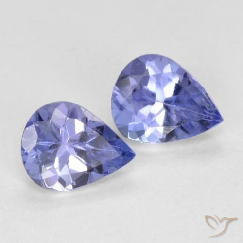 0.65 ctw Blue Tanzanite Stones, Natural Tanzanite in Pear Facet Shape for Sale