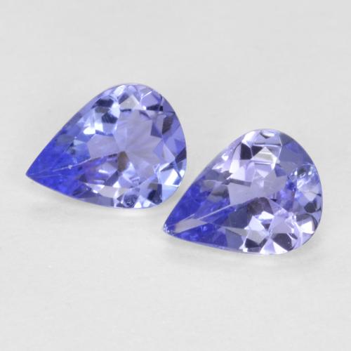 0.51 ctw Blue Tanzanite Stones, Natural Tanzanite in Pear Facet Shape for Sale