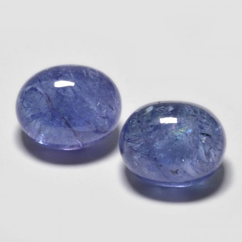 Deep Blue Tanzanite Gem - 4.9ct Oval Cabochon (ID: 575389)