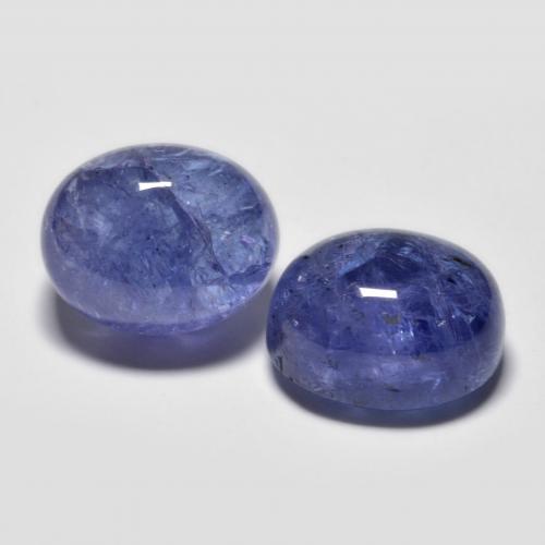 9.72 ctw Blue Tanzanite Stones, Natural Tanzanite in Oval Cabochon Shape for Sale